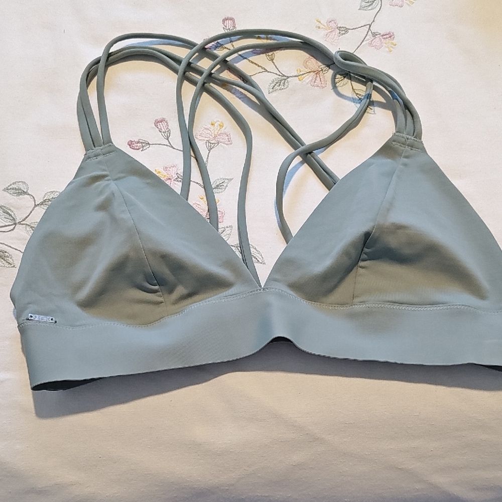 PINK Victoria's Secret Strappy Bralette in Soft Green